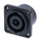 Speakon-Einbaustecker 8pol. Rechteck-Flansch, sw