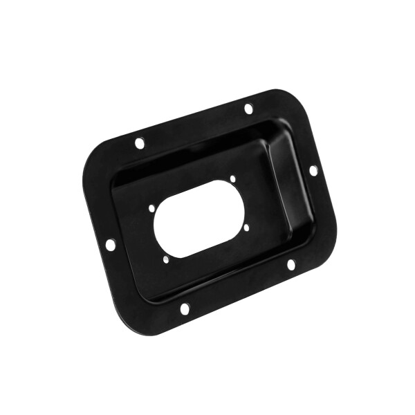 87086 BLK - Stahl-Einbauschale für powerCON® TRUE1 Kombi-Buchse, schwarz
