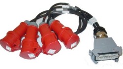 Motoren Peitsche Harting 16p (MALE) auf 4xCEE4p (FEMALE)...