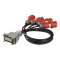 Motoren Peitsche 4xCEE4p (MALE) auf Harting 16p (FEMALE) mit 100 cm Kabel