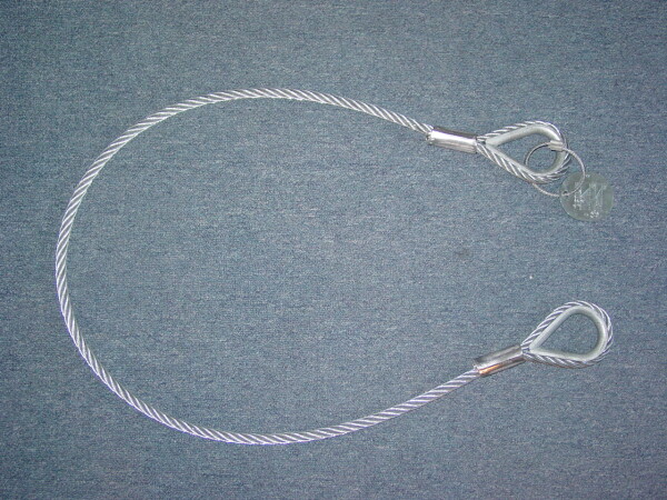 EURORIGG Anschlagseil 12 mm, 400 cm, 1-strängig, WLL 1,5 t, mit Sonderkauschen 45 mm, DIN 3088-N