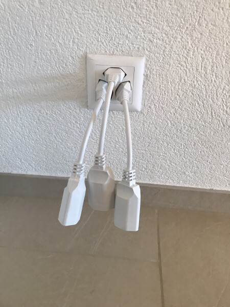 ALP STROM T12/T13 Verlängerung, 20 cm, weiss, angespritzte Stecker, 3 × 1,0 mm²