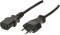 Max Hauri Geräte-Anschlussleitung T12 auf IEC C13, 2 m, schwarz, 3 × 1,0 mm², vergossen