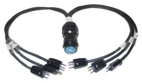 SOCAPEX "Spider" Adapter 19-Pin "Female" zu 6xTyp-12 "Male" Stecker, 100cm (1812100612)