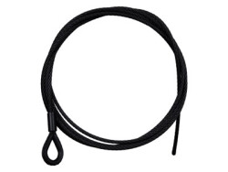 Set 8m Stahlseil 5mm mit Typ 50SVII Ring Oben: Kausche...