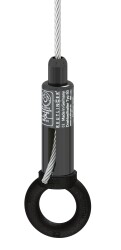Drahtseilhalter Typ 50SV III ZW mit Ring schwarz...