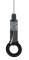 Drahtseilhalter Typ 50SV III ZW mit Ring schwarz Stahlseil; 4mm=60kg / 5mm=90kg