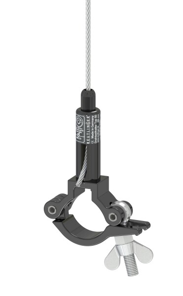 Drahtseilhalter Typ 50SV III ZW, COUPLER schwarz Stahlseil; 4mm=60kg / 5mm=90kg