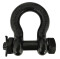Schäkel hochfest BLACKLINE WLL 1.5 t geschweifte Form mit Bolzen, Mutter & Splint, 7/16"(C1) SCHWARZ