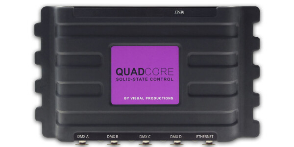 QuadCore Lichtsteuerung 4 x DMX-512, Web-Interface Real-Time Clock, Flashmemory Playback, Merging,