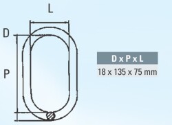 O-Ring 3150kg, schwarz, Güteklasse 8, 18x135x75mm