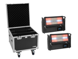 Set 2x LED IP Mega PIX Strobe 714 SWING + Flightcase with...