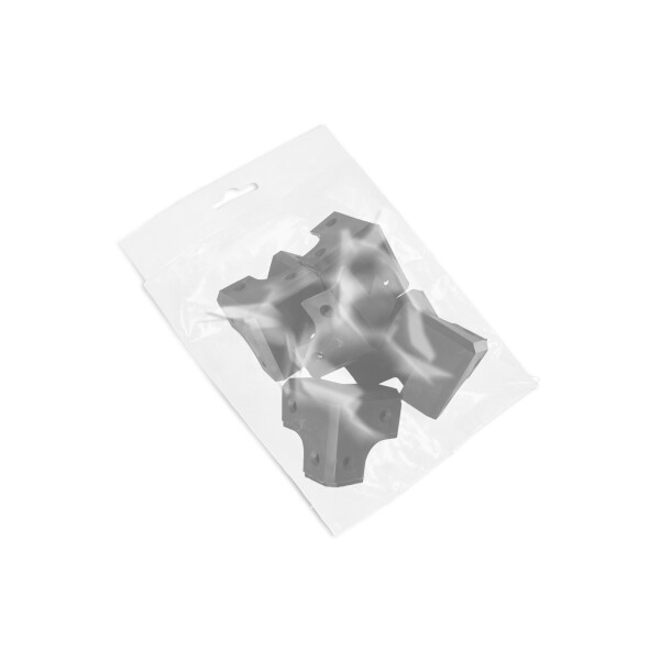 X318787 AH - Coin de boîtier en plastique, noir, 45 mm | lot de 8