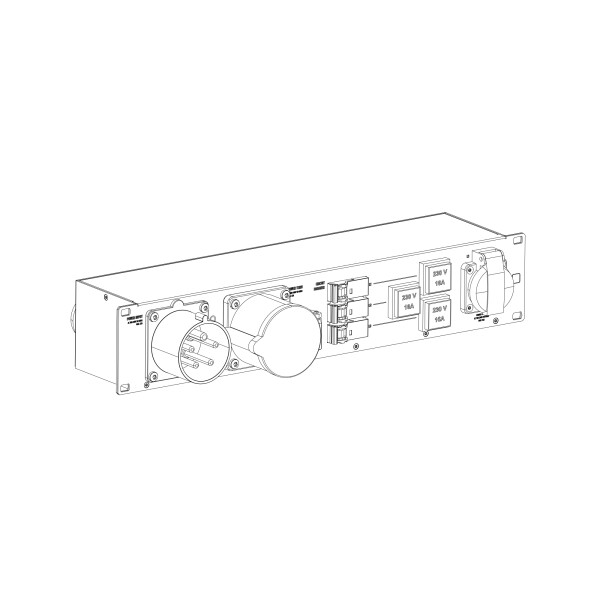 ADA PDU - Unità di distribuzione di potenza trifase da rack 19" da 2 U (32 A)