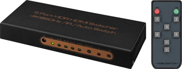 MONACOR HDMS-5014K - 5-fach HD-Umschalter