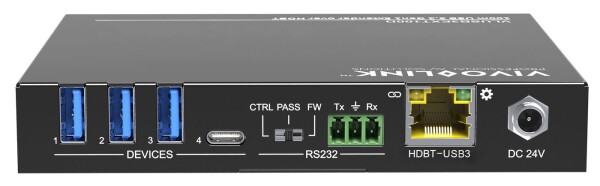 Vivolink 100m USB 3.2 Gen1 Extender über HDBT-Empfänger