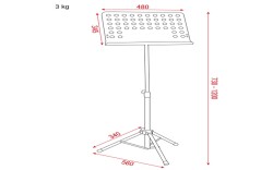Retour d27;expédition SHOWGEAR Music Stand Pro...