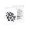 4904 M 16 AH - Lot de 16 patins en caoutchouc 25 x 15 mm dans un sac