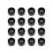 4904 M 16 AH - Lot de 16 patins en caoutchouc 25 x 15 mm dans un sac