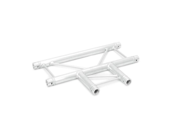 Eurotruss FD32 T-Stück 3-Weg horizontal, 50 × 50 cm, 2-Punkt Traverse, Aluminium, silber