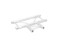 Eurotruss FD32 T-Stück 3-Weg horizontal, 50 × 50 cm, 2-Punkt Traverse, Aluminium, silber