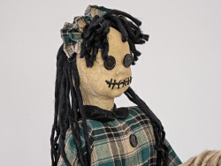 Halloween Figure Girl on Pony, animated, 90cm
