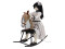 Halloween Figure Girl on rocking Horse, animated, 72cm