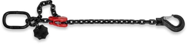 Safetex Anschlagkette 1-strängig mit Verkürzungsklaue, Lasthaken und O-Ring, 8 mm, 2.0 t WLL, 2.0 m, DIN EN 818-4, Güteklasse 8