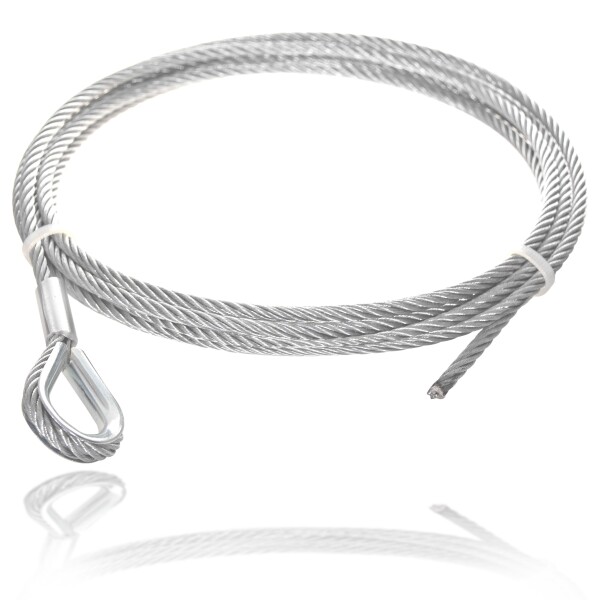 REUTLINGER Abhängeseil 8 mm, verzinkt, 8 m, mit Kausche, BGV-C1, 350 kg