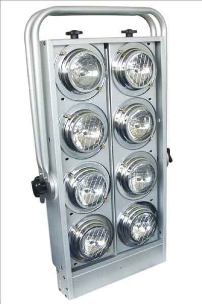 (L738) Schnäppchen Fluter-Rampe 8xPar 36 silber