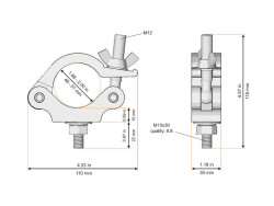 Half Coupler Slim 48-51/30/300kg