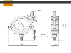 Half Coupler Slim 48-51/30/300kg stage black