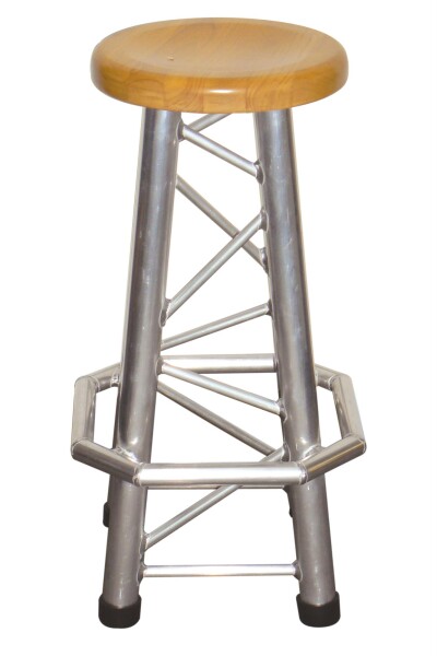 Barhocker 8-eckig mit Holzsitzfläche