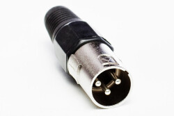 Plug XLR 3pin male blue