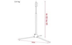Quick Lock Microphone Stand 1020-1670mm