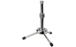 Mini Desk Mic. Stand Chrome 12-16 cm