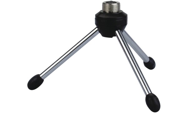 Mini Desk Mic. Stand Chrome 8 cm