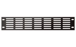 19 inch Ventilationpanel Black 2U