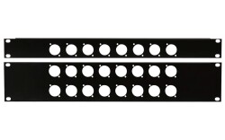 19 inch Connector-panel 1U for 8 XLR (D-Size)