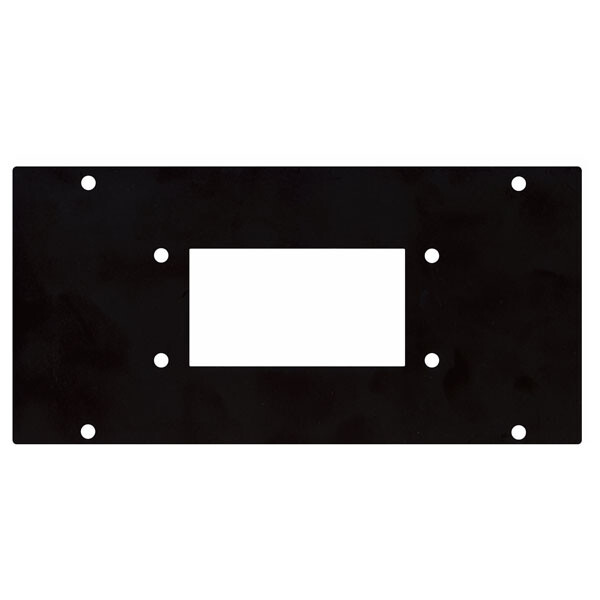 DAP Rack Blindplatte für 10-Pol Multistecker (Harting etc.), 2 Einteilungen