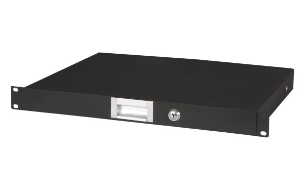 19 Inch Drawer with keylock 1U (483 x 350 x 44 mm, LxWxH)/4,8 kg