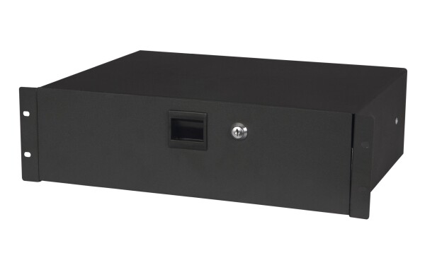 19 Inch Drawer with keylock 3U (483 x 350 x 132 mm, LxWxH)/7,7 kg