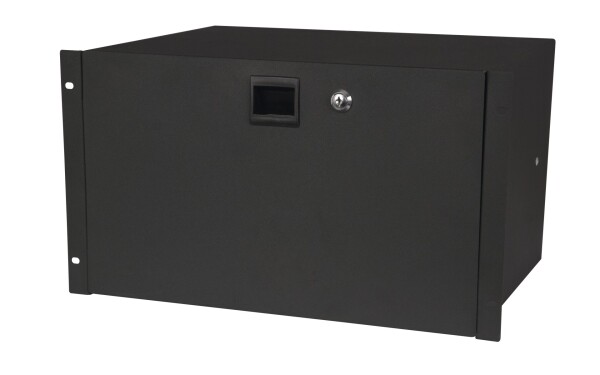 19 Inch Drawer with keylock 6U (483 x 350 x 267 mm, LxWxH)/10,5 kg