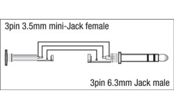 XGA39 - Mini Jack/F to Jack/M stereo