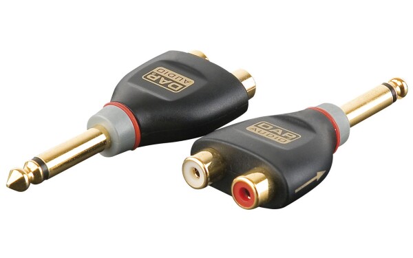 XGA41 - Jack/M mono to 2 x RCA/F Incl. 2 x 10 kilo-Ohm resistors