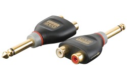 XGA41 - Jack/M mono to 2 x RCA/F Incl. 2 x 10 kilo-Ohm...