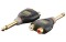 XGA41 - Jack/M mono to 2 x RCA/F Incl. 2 x 10 kilo-Ohm resistors