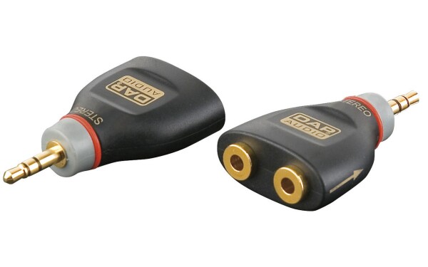 XGA44 - Mini Jack/M stereo to 2 x Mini Jack/F Incl. 4x 10 kOhm resistors