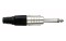 6.3 mm Jackplug Mono, Nickel housing Black endcap