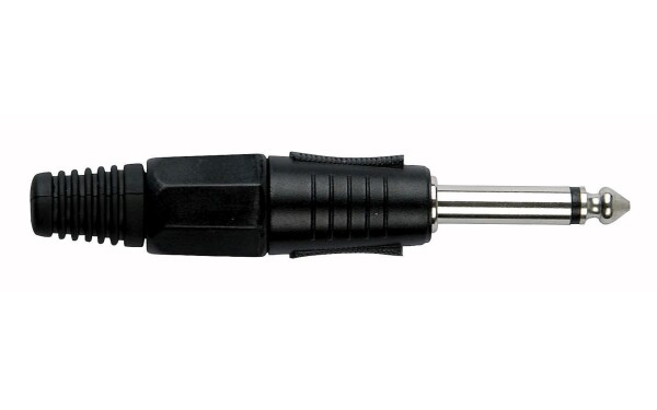 6.3 mm Jackplug Mono, Black housing Black endcap